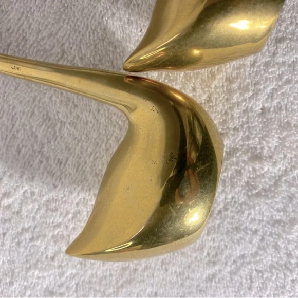 Vintage Brass  Swans x3 Decor Birds - Picture 9 of 13